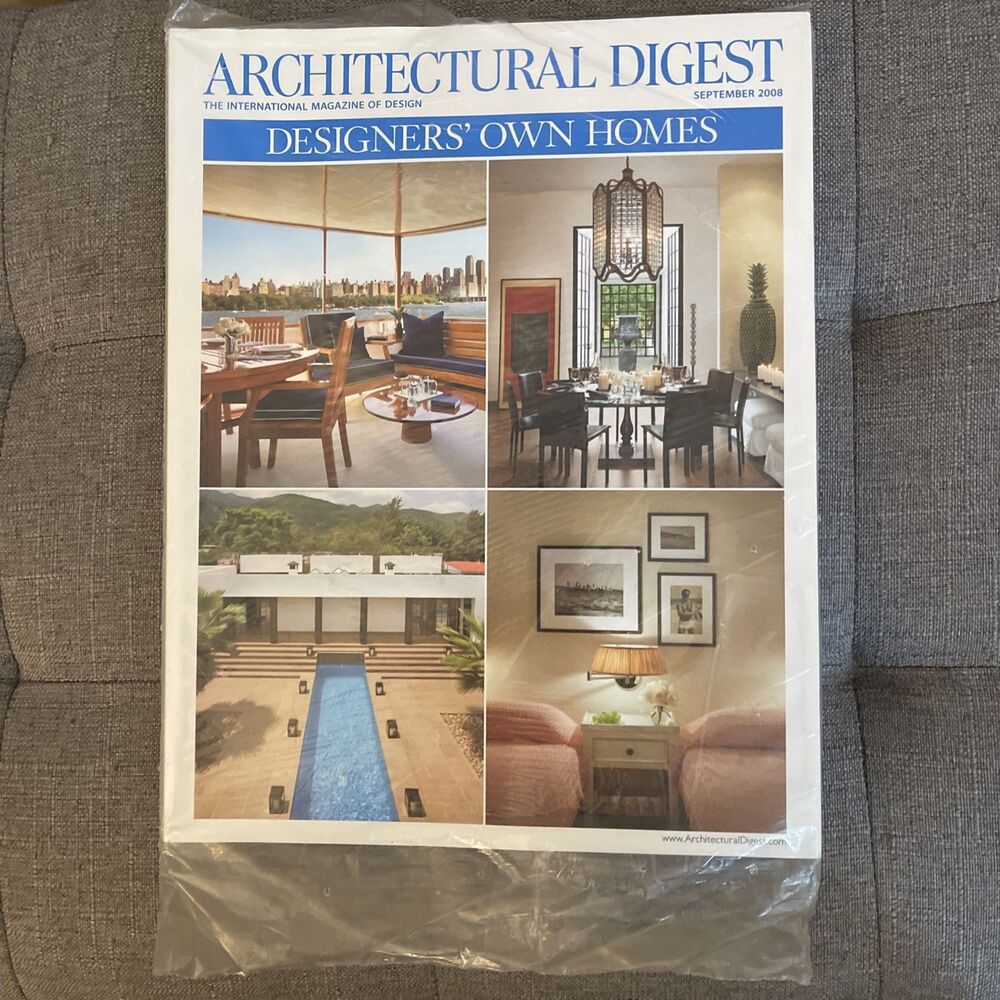 Architectural Digest Magazine September 2008 With Fashion Magazine Sealed